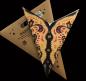 Preview: SUMITA Copper/Goldglitter - Foldable glowing star, paper poinsettia with 5 points, 60 cm